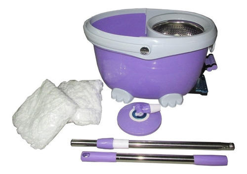 Imagen 1 de 1 de Mopa Con Centrifugado Tambor Acero C/pedal + Repuesto Regalo