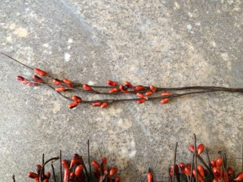 Set Of 50 7 7 Inch Burnt Orange Pip Berry Garland Picks W