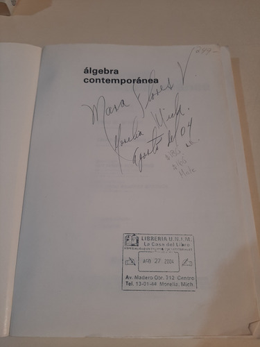 Álgebra Contemporánea - Paul K. Rees / Fred W. Sparks (Usado)