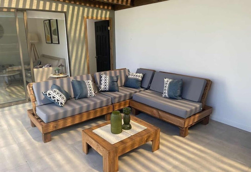 Sillónes Y Esquinero Grande Madera Tratada Living Exterior