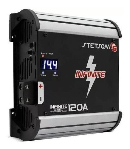 Fonte Automotiva Stetsom Infinite 120a Bivolt Voltimetro