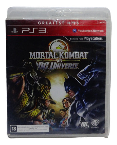 Jogo Mortal Kombat Vs. Dc Universe Play 3 Ps3 Orig Físico