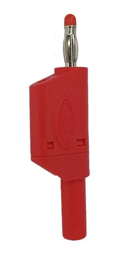 Conector Banana Rojo 4mm Aislado De Seguridad 5 Unidades