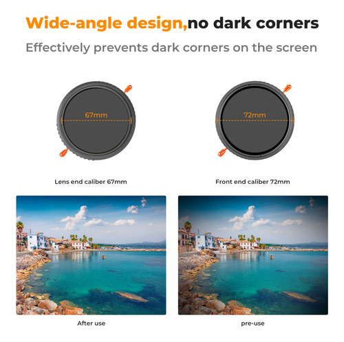 Filtro K&fconcept, 55 Mm, 2 En 1, Variable, Nd2-32 Y Cpl, Si