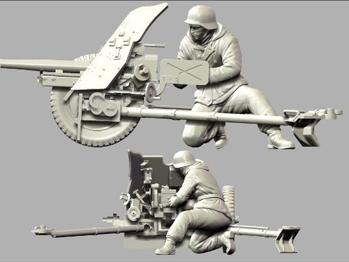 Pak-36 Cañon Anti Tanques Con Artilleros By Zvezda # 3610
