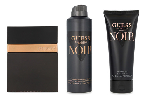 Set Guess Seductive Homme Noir 3 Pzs Género Hombre