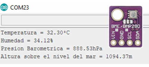 Sensor Bme280 Temperatura Humedad Presión Barométric Altitud