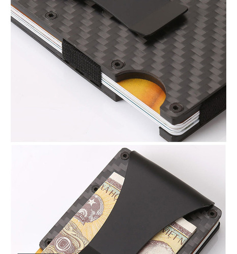 Cartera For Hombre, Cartera Metálica Con Clip For Billetes