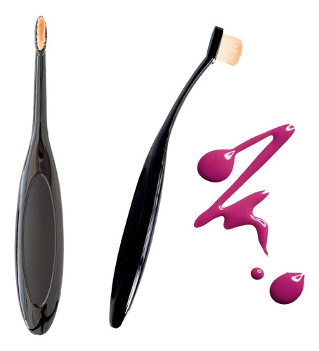 Pincel De Maquillaje Delineador Labios Ojos Corrector P7808 Color Negro