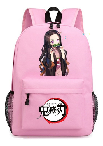 Mochila Anime Demon Slayer:negro/color Mochila Para Portátil De 15''