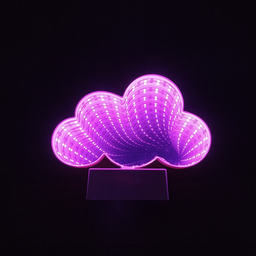 Imagem 2 de 9 de Luminária Nuvem Efeito Infinito Led A Pilha