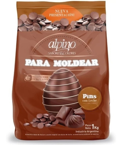 Chocolate Para Moldear Huevos Pascua 1kg Alpino Lodiser Pins