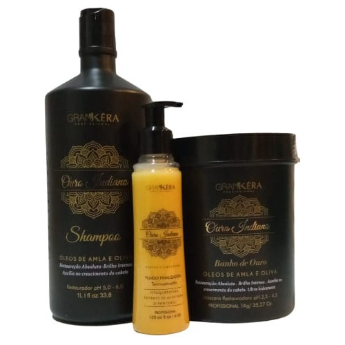 Grankéra Ouro Indiano - Kit Restauração 3 Produtos