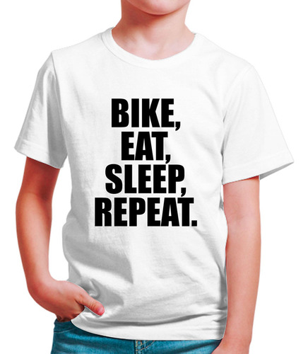 Polo Niño Bike,eat,sleep,repeat (d1159 Boleto.store)