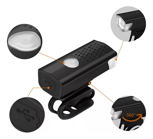 I Conjunto De Luzes Led Para Bicicleta, Farol E Luz