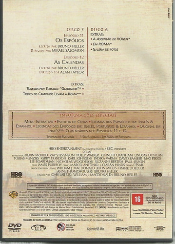 Box 6 Dvds - Roma - 1ª Temporada Completa - Original Warner (Usado)