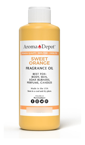 Aceite Aromático De Naranja Dulce De 4 Onzas. Aceite Perfuma