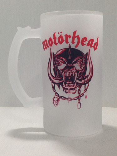 Caneca Chopp Cerveja 475ml Vidro Motorhead Born To Lose