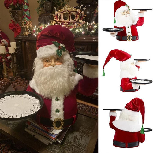 . Suporte De Guloseimas De Sobremesa De Papai Noel Decoração