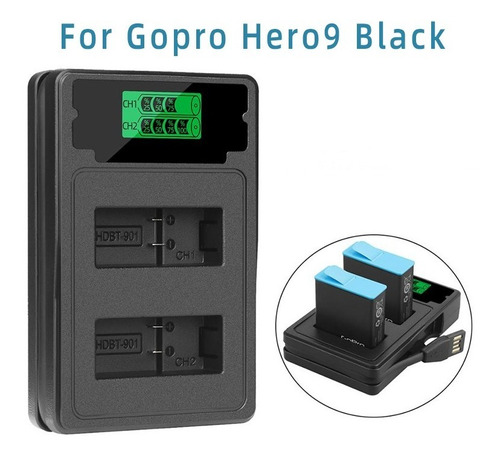 Imagen 5 de 5 de Cargador Dual Gopro Hero 10/9
