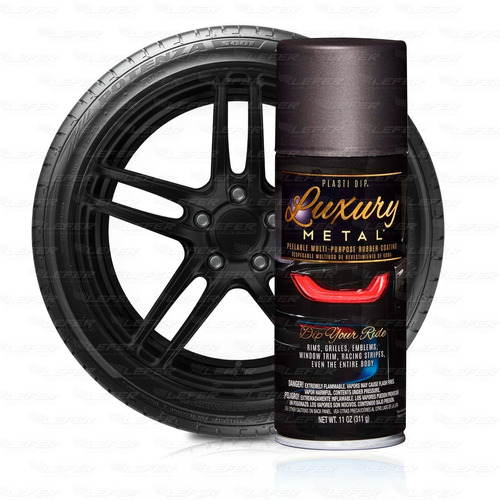 Pintura Removible Plastidip Aerosol Luxury Negro Satinado