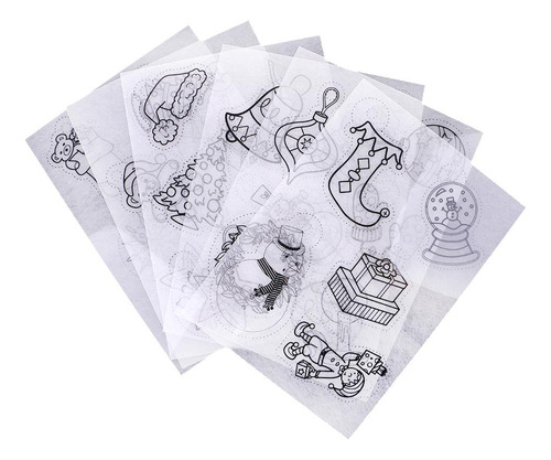 2x 6 Hojas De Papel Retráctil Navideñas De Papel