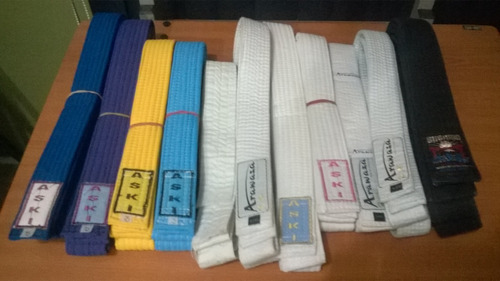 Cintas Karate: Marrón, Azul, Amarilla, Celeste Y Blanca