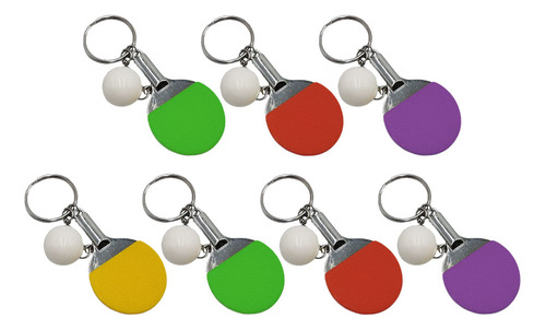 Llavero Deportivo De Tenis De Mesa, 7 Piezas