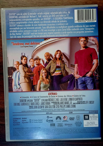 Dvd Dexter A Segunda Temporada (4 Discos) Original (Usado)
