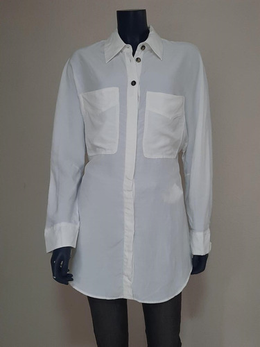 Blusa Oversize Botones Efecto Carey De Mango Talla G