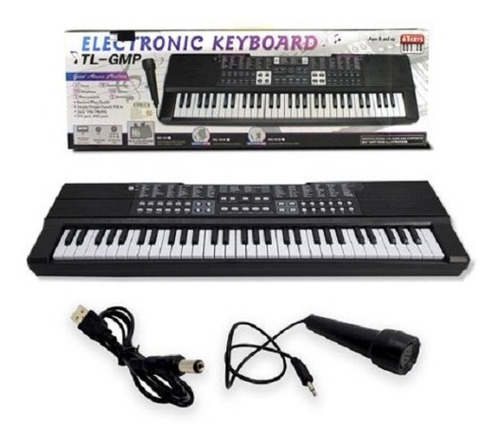 Organo Electronic Keyboard Con Microfono 61 Teclas