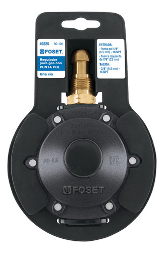 Regulador Para Gas 1 Via Foset 49225