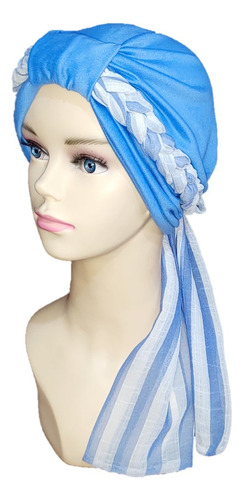 Turbante Gorro Mujer Elegante Oncólogico Con Trenza Quimio