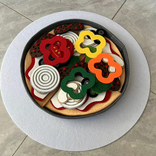 Juego De Pizza De Fieltro, Juguete De Cocina, Divertido