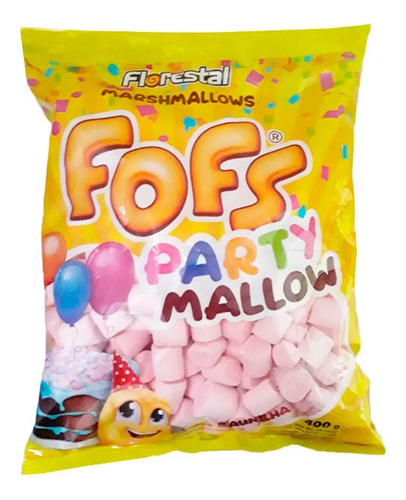 Marshmallow Rosa Fofs Party Mallow 400g - Florestal
