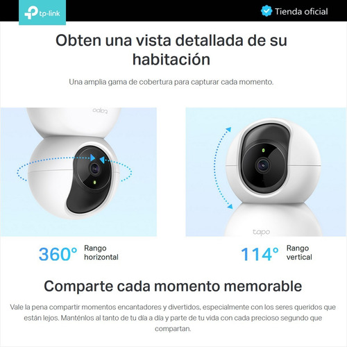 Tp-link, Cámara Ip Wifi Robótica, Full Hd / Audio, Tapo C200