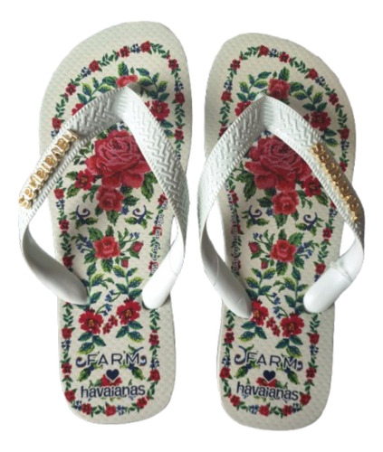 Original! Chinelo Havaianas Farm Nova Pequena Avaria