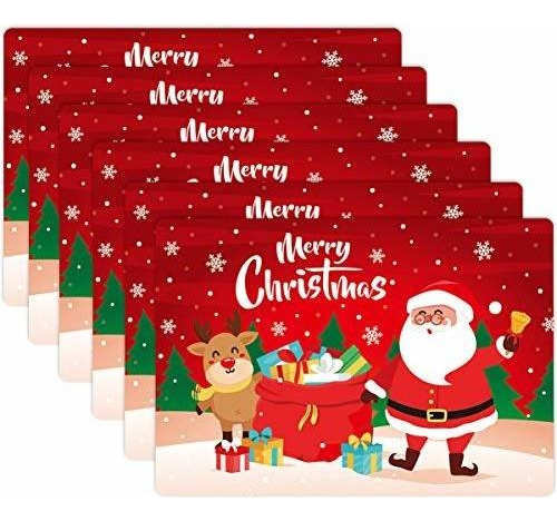 Paños Navidad Bestonzon 6pcs Lindos Manteles Individuales D