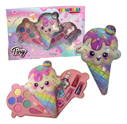 Set De Maquillaje Infantil Helado Artistico Labial Nena Sb