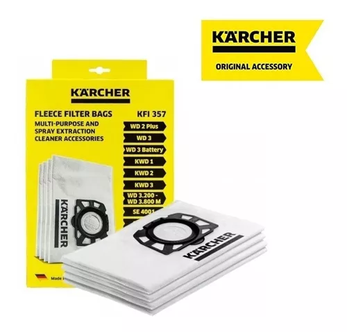 Bolsas aspirador Karcher: WD 3, WD 3 Premium, MV3 - 10 unidades