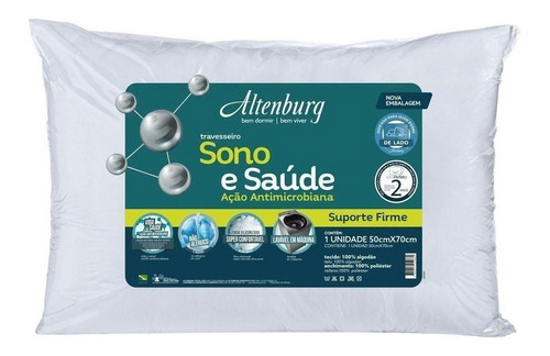 Almohada Altenburg Sono e Saúde tradicional 70cm x 50cm blanca