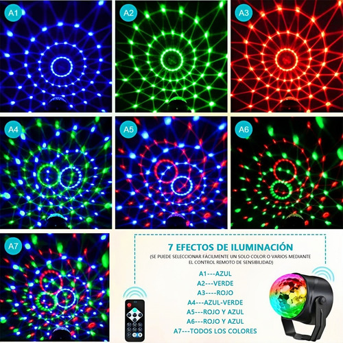 Luz De Fiesta De Color De Bola Mágica, Luz De Discoteca Usb