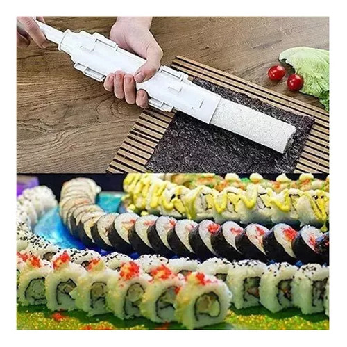Kit De 14 Peças Bambu Sushi Cozinha Japonesa Esteira