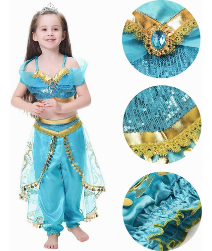 . Disfraz De Princesa De Jazmín For Niñas Vestido