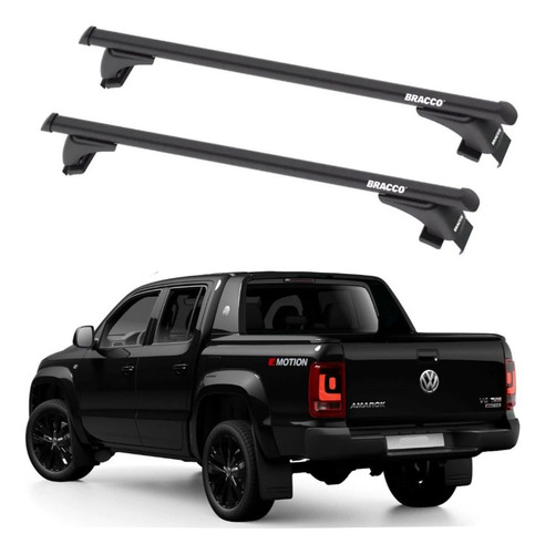 Barras Porta Equipajes Negras Vw Amarok Cabina Doble 10+