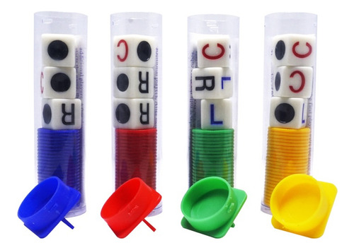 Juego De Dados De 4 Colores Izquierda-centro-derecha A