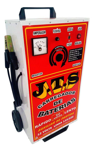 Carregador De Bateria Rápido/lento 12v 50a Com Auxiliar De P
