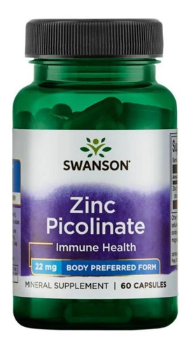 Zinc Picolinato 22mg 60 Caps Inmunidad Antioxidante Eg Z31