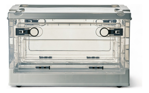 Caja Organizadora Plegable Apilable Plástico Transparente M