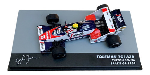 Miniatura Toleman Tg183-b 1984 Ayrton Senna Lendas F-1 1/43